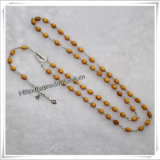 Wood Beads Rosary Made in China Necklace Religious Rosary (IO-cr026)