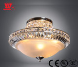 Classical Crystal Ceiling Lamp with Frosted Glass Shade