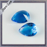Factory Price New Fashion Aquamarine Pear Shape Glass Beads
