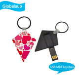 Blank MDF Sublimation USB Stick Keychain