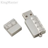 King Master Silver Metal Crystal USB Flash Drivers
