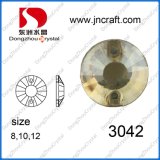 Golden Shadow Round Flat Back Glass for Wholesale (DZ-3042)