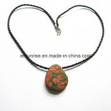 Semi Precious Stone Fashion Natural Crystal Unakite Necklace