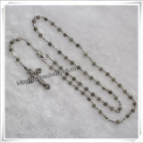 Antique Rose Flower Shape Alloy Metal Beads Rosary (IO-cr043)