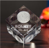 6X6cm Cutting Crystal Cube with Photo Engraving