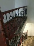 Staircase Handrail with Wrought Iron Handrailing Post