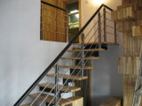 Spiral Staircase with PVC Handrail and Stainless Steel Beams