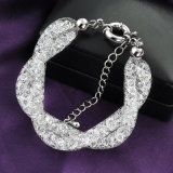 Handmade Fashion Wholesale Jewelry White Gold Crystal Bead Bracelet