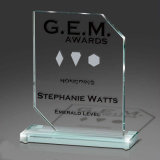 Jade Glass Clipped Corner Square Award (CA-1260)