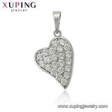 33618 Fashion Elegant Crystal Jewelry Chain Pendant in Rhodium Color