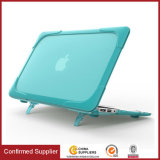 Shockproof Hard Case Cover with TPU Bumper & Foldable Stand for MacBook