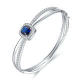 Blue Stone Fashion Alloy Copper Crystal Beaded Bracelet Jewelry