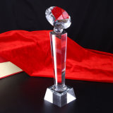 22cm Height Blank Clear Diamond Crystal Trophy for Business Gift