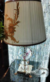 Phine Pd-0836 Crystal Desk Lamp with Fabric Shade