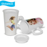 Coated Sublimated Blank Tall Coffee Mugs with Relevant Ceramic Cover