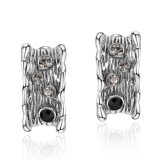 Antique Silver Plated Alloy Crystal Rhinestone Jewelry Earring