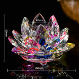 Colorful Crystal Lotus Votive Candle Holder Candlestick for Home Decoration