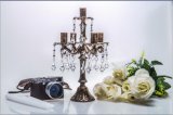 Bronze Clolor Wedding Decoration Glass Candle Holder with Five Poster