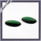 Emerald Color Oval Cabochon Glass