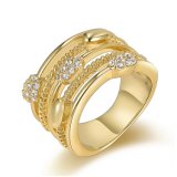 Fashion Elegant Jewelry 18K Gold Color Ring for Women