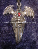 Pewter Alloy Angel of Death Pendant (accented with crystal)
