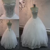 Sweetheart Heavy Beading Crystals Ball Gown Bridal Dresses Wedding Dress