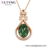 43162 Xuping Wholesale Copper Alloy Gold Plated Crystals From Swarovski Imitation Diamond Necklace