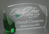 Transparent Oval Crystal Medal Edge of The Green