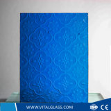 3-6mm Blue Flora/Woven/Nashiji Patterned/Figured Glass/Building Glass with Ce&ISO9001