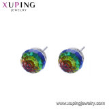 Xuping 4 Gram White Gold 925 Sterling Silver Color Stud Earrings Crystals From Swarovski