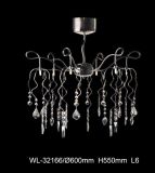 New Designed Metal Chandelier with Crystal Chains at Bottom