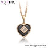 44873 18K Gold Plated Ceramicheart Shape Pendant Necklace Jewelry