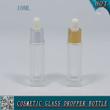 10ml Rectangle Shaped Clear Glass Essential Oil Dropper Bottle