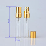 Unique 15ml 30ml 50ml Spray Glass Crystal Square Perfume Bottle with Gloden Spray