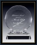 Faceted Crystal Disk Award Plaques for Singer 6