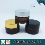 20ml Cosmetic Amber Glass Storage Jar