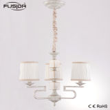 White Color Three Lamps Chandelier Lighting for Europe Design D-6112/3