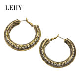 Fashion Punk Style Jewelry Fill with Crystal Hoop Earrings