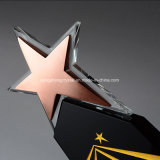 Customized Design Popular Crystal Trophy Award with Five Star