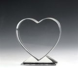 Modern Design Award Crystal Trophy, Heart Shaped Crystal Trophy