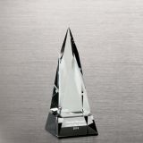 Tower Beveled Edge Black Accent Crystal Trophy (#73261)