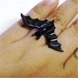Black Bat Personality Adjustable Ring Animal Ring