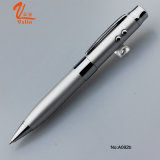 Silver Metal LED Ball Pen for Promotional Gift