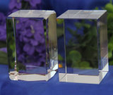 Transparent K9 Crystal Block 3D Laser Engraved Crystal Cube for Color Print