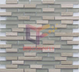Grey Wood Grain Marble with Glass Mosaic (CFS712)