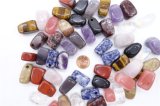 Assorted Natural Gemstone Agate Crystal Square Pendants
