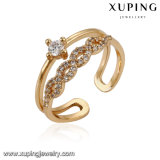 14118 Fashion CZ Finger Open Ring in 18k Gold Plating