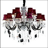 Beautiful Traditional Red Crystal Chandelier for Living Room