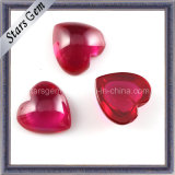 Smooth Heart Shape 5# Ruby Cabochon