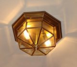 Brass Ceiling Lamp with Glass Decorative Ceiling Lighting for Indoor or out Door 18938